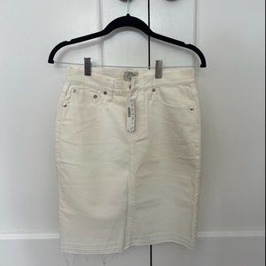 J. Crew White denim skirt